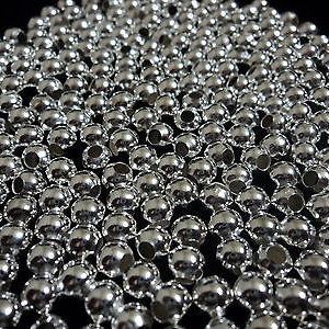 Silver Plated Round Metal Spacer Beads. 500 Pieces. 6mm