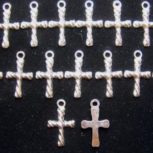 Tibetian Silver Color Lead Free Pewter Charms Cross 6