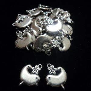 Tibetian Silver Lead Free Pewter Charms Bird