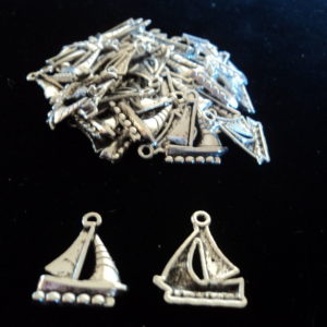 Tibetian Silver Lead Free Pewter Charms Boat