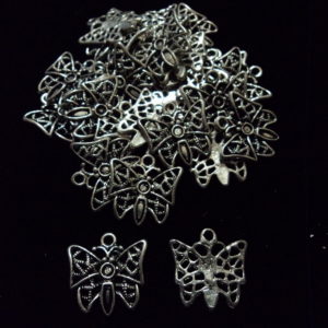 Tibetian Silver Lead Free Pewter Charms Butterfly 2