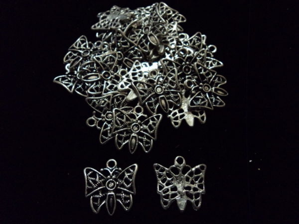 Tibetian Silver Lead Free Pewter Charms Butterfly 2
