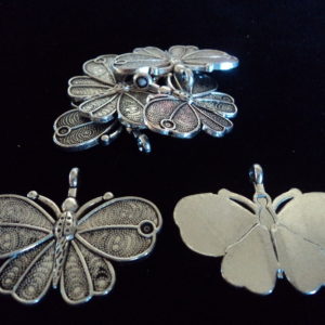 Tibetian Silver Lead Free Pewter Charms Butterfly 4