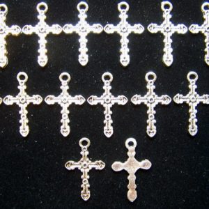 Tibetian Silver Lead Free Pewter Charms Cross 2