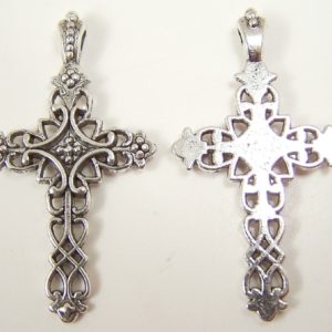Tibetian Silver Lead Free Pewter Charms Cross 3