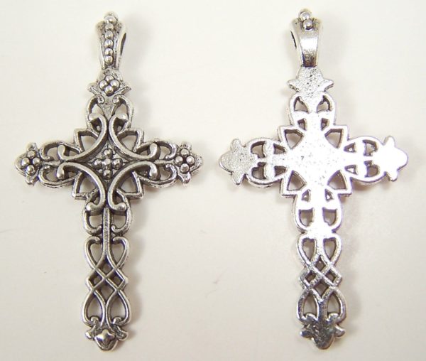 Tibetian Silver Lead Free Pewter Charms Cross 3