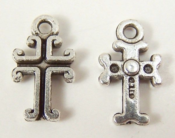 Tibetian Silver Lead Free Pewter Charms Cross 7