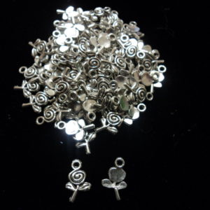 Tibetian Silver Lead Free Pewter Charms Flower 3