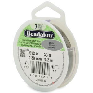 Beadalon Bead Stringing Wire. 30 FT Spool. Various Sizes. BRIGHT 012