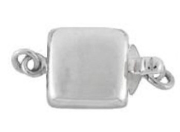 Sterling Silver Clasp - Square Shaped