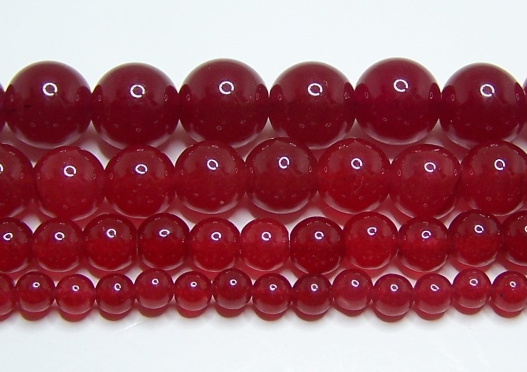 Red Jade Round Natural Gemstone Bead 46810mm 15/'/'L